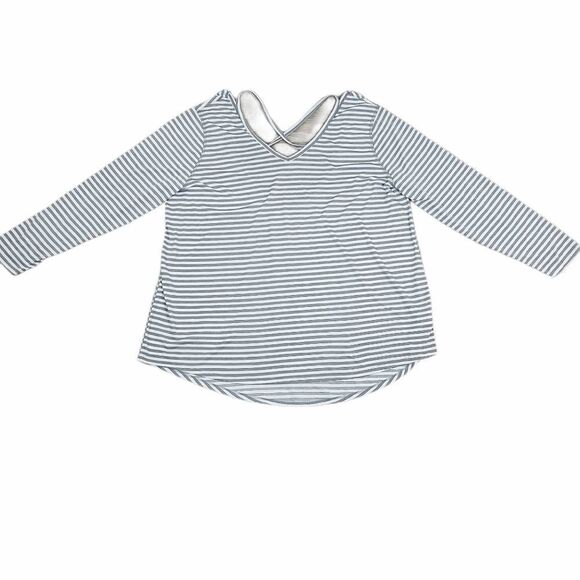 OLD navy active gray & white stripe long sleeve t-Shirt 3X - Picture 1 of 14